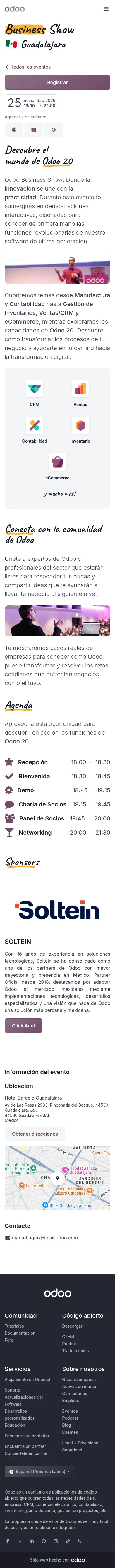 odoo.com/es/event/business-show-guadalajara-v2-2026-12819/register on mobile