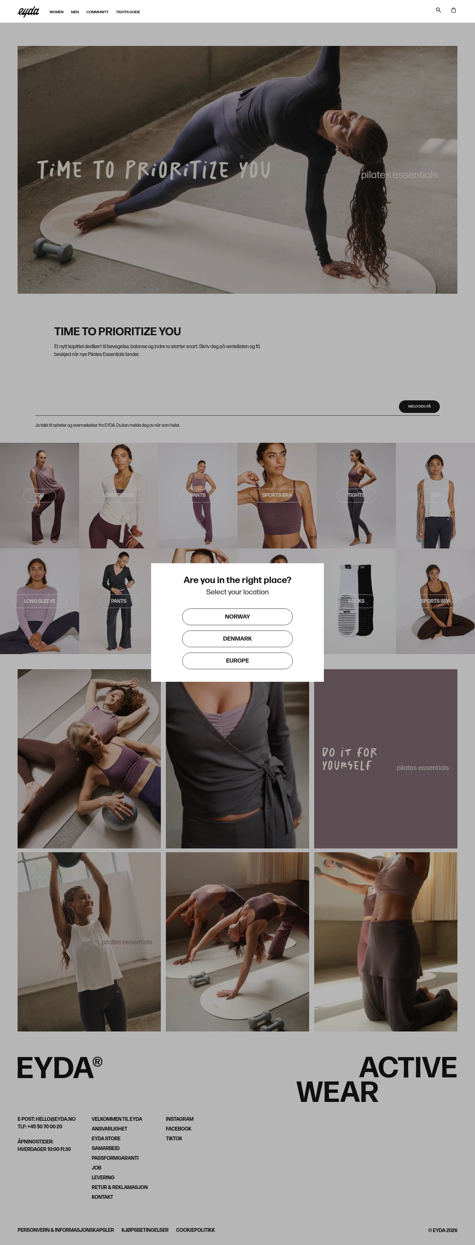 Eyda landing page