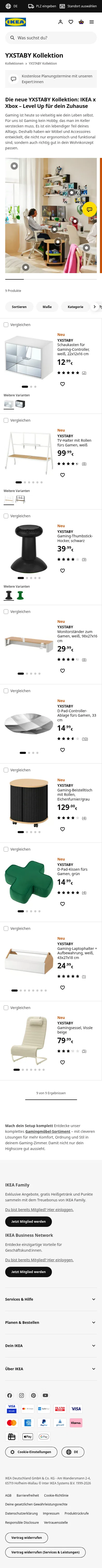 ikea.com/de/de/cat/yxstaby-kollektion-700883 on mobile, full screenshot