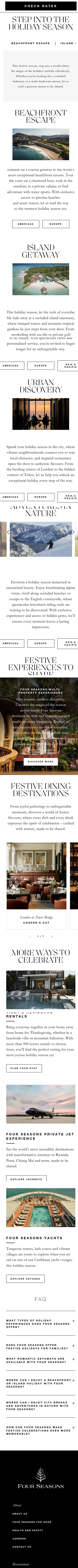 fourseasons.com/holiday-travel on mobile
