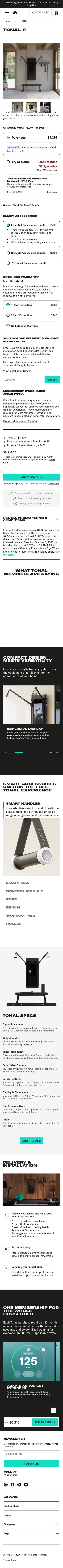 tonal.com/products/tonal-2 on mobile