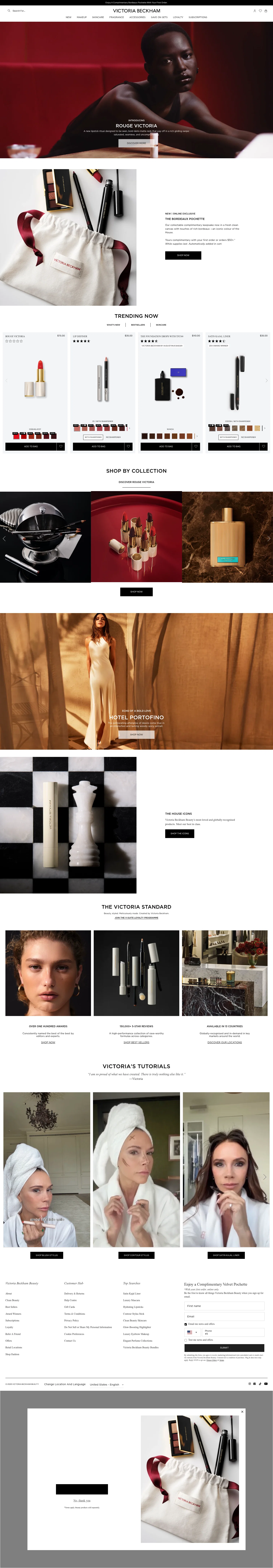 victoriabeckhambeauty.com on desktop