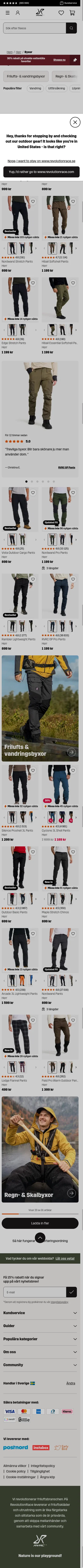 revolutionrace.se/herr/byxor on mobile