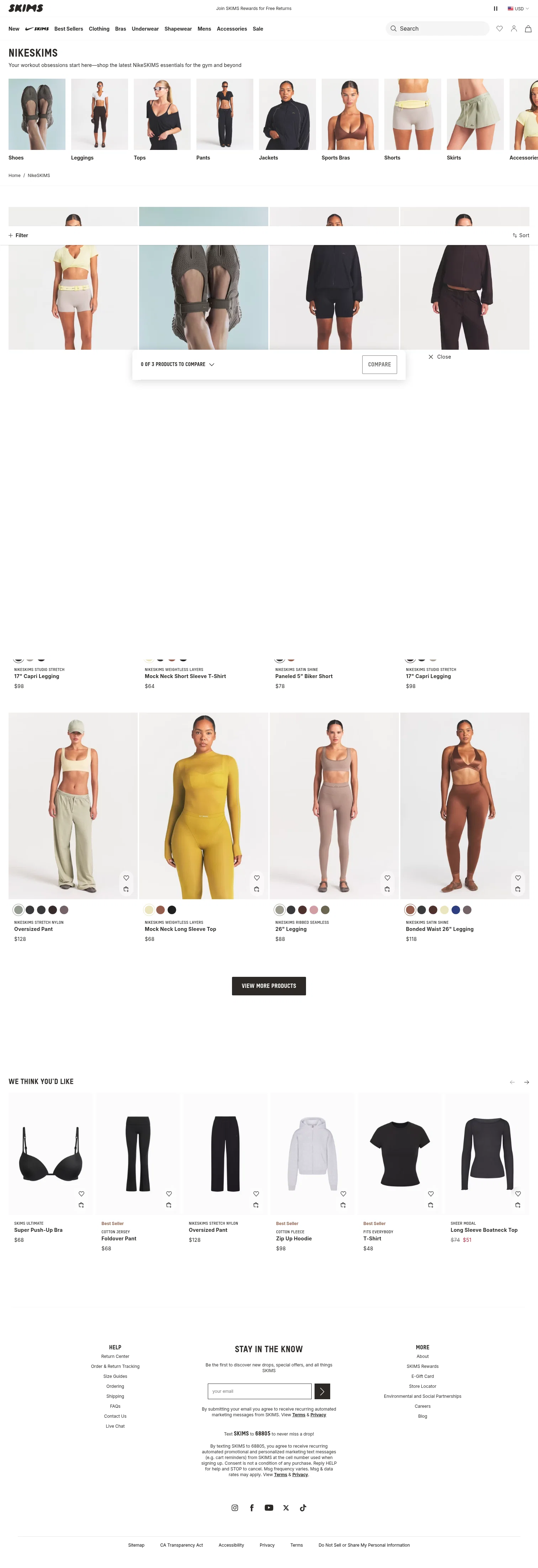 SKIMS landing page