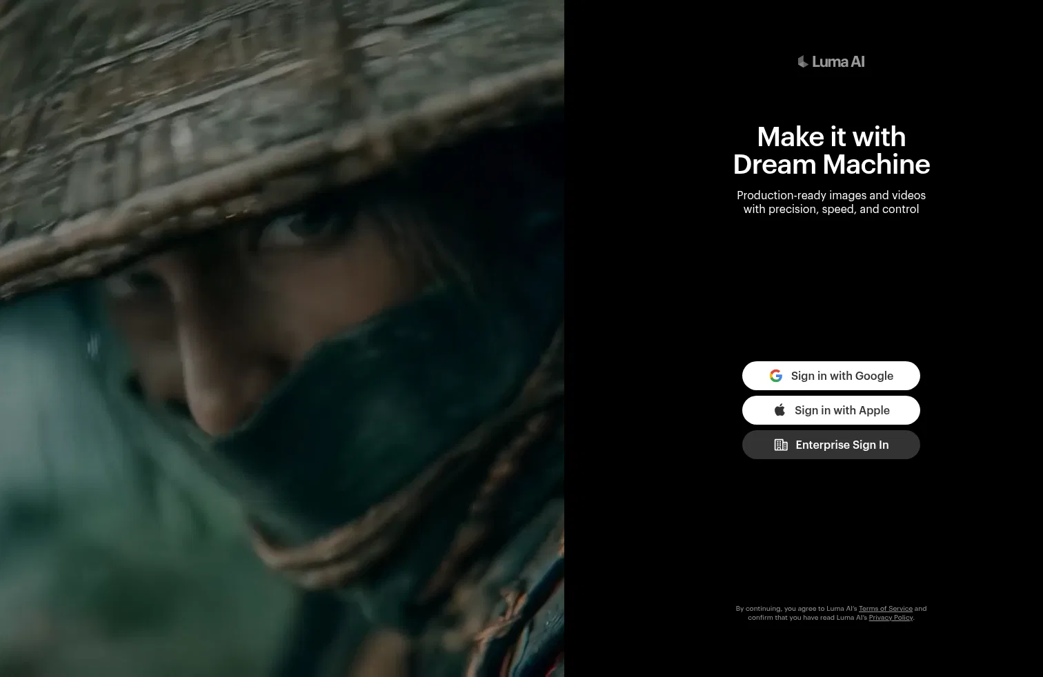dream-machine.lumalabs.ai on desktop, full screenshot