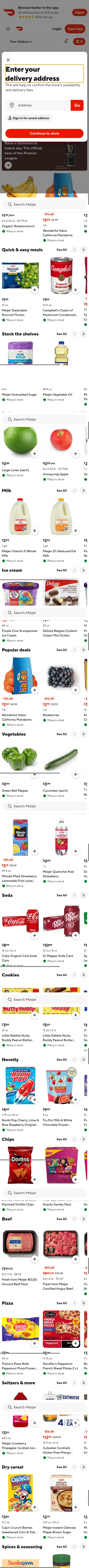 doordash.com/business/434736 on mobile, full screenshot
