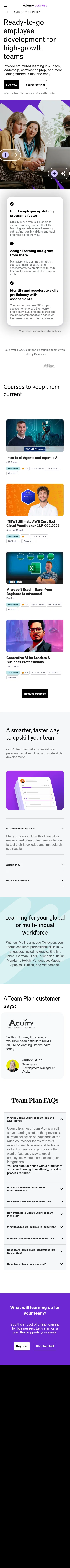 business.udemy.com/team on mobile