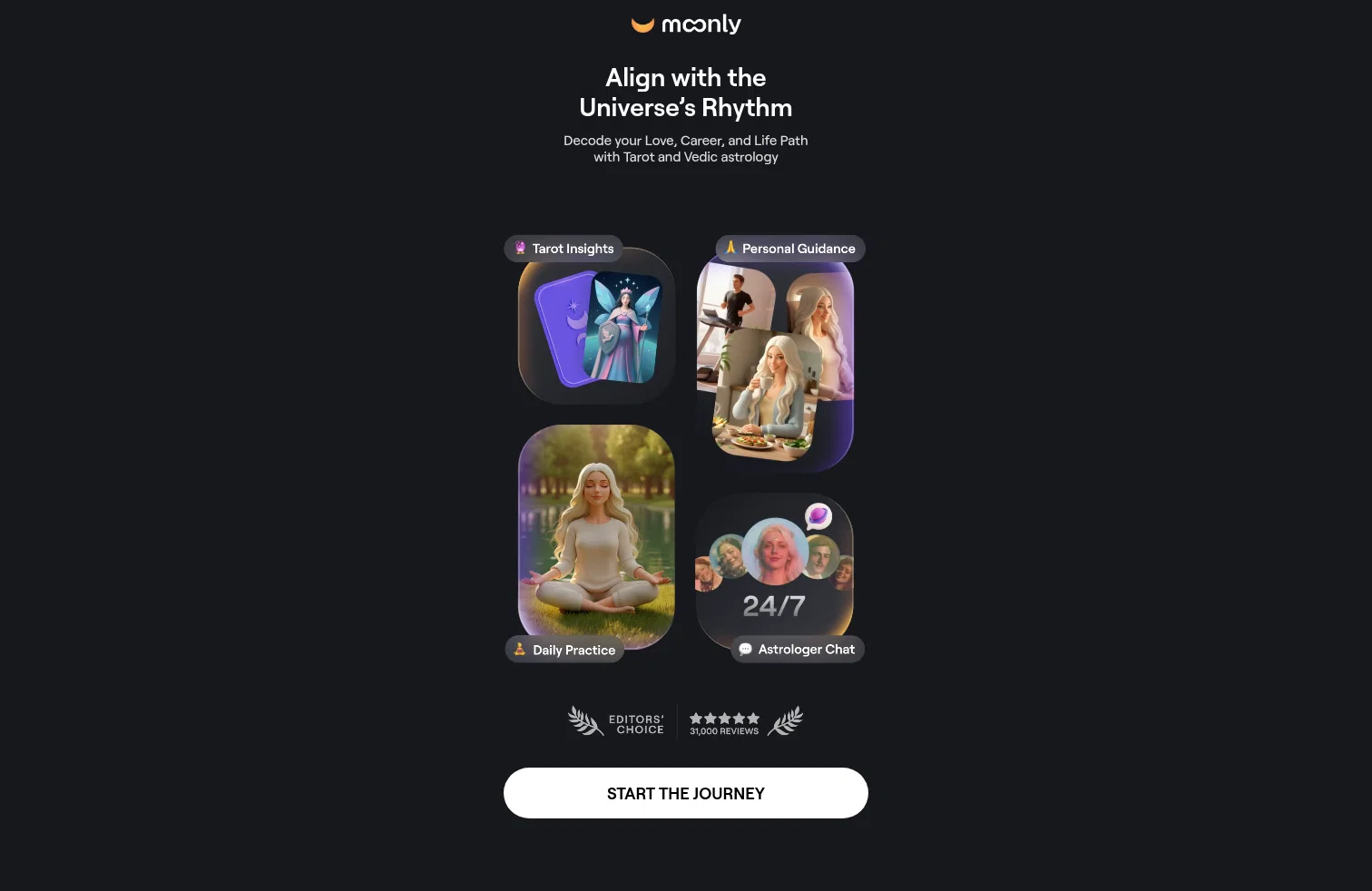 Moonly landing page