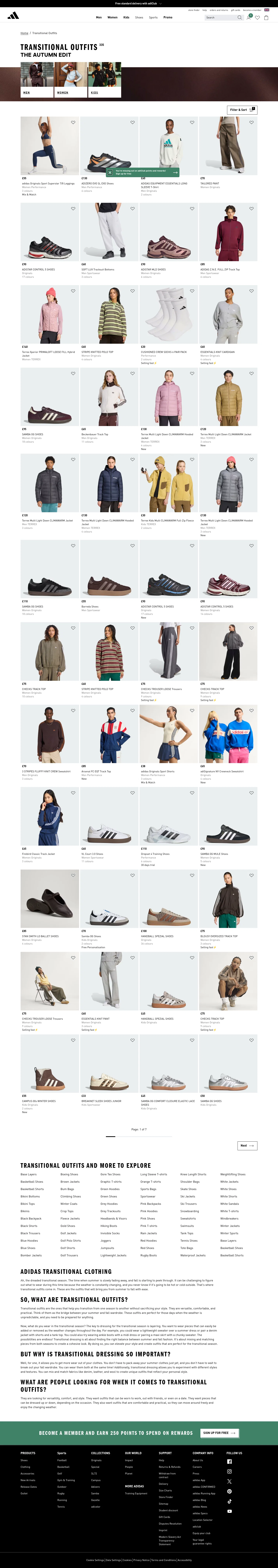 adidas landing page