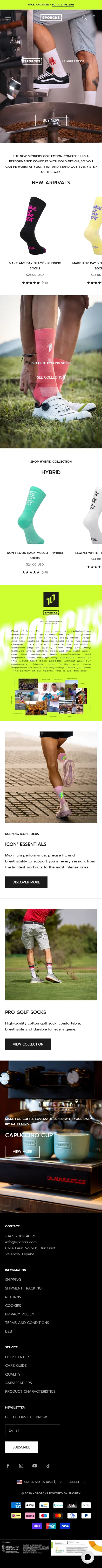 sporcks.com on mobile, full screenshot