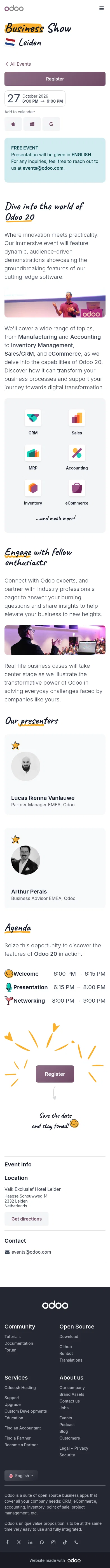 odoo.com/event/business-show-leiden-11984/register on mobile