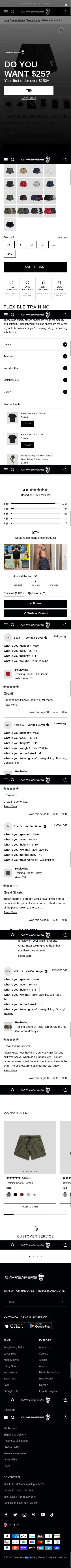 gymreapers.com/products/gymreapers-training-shorts-black on mobile