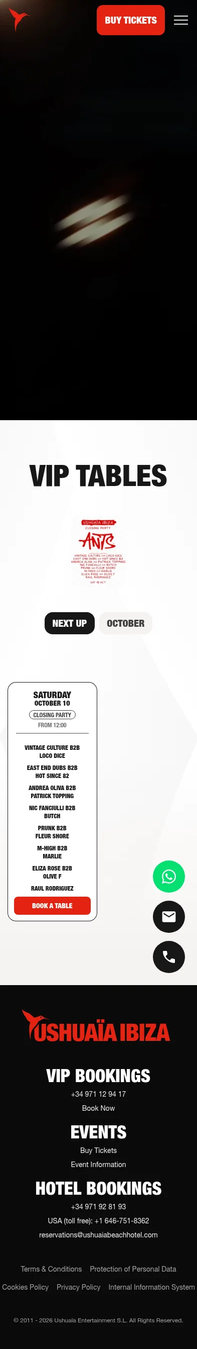theushuaiaexperience.com/club/en/vip-tables on mobile
