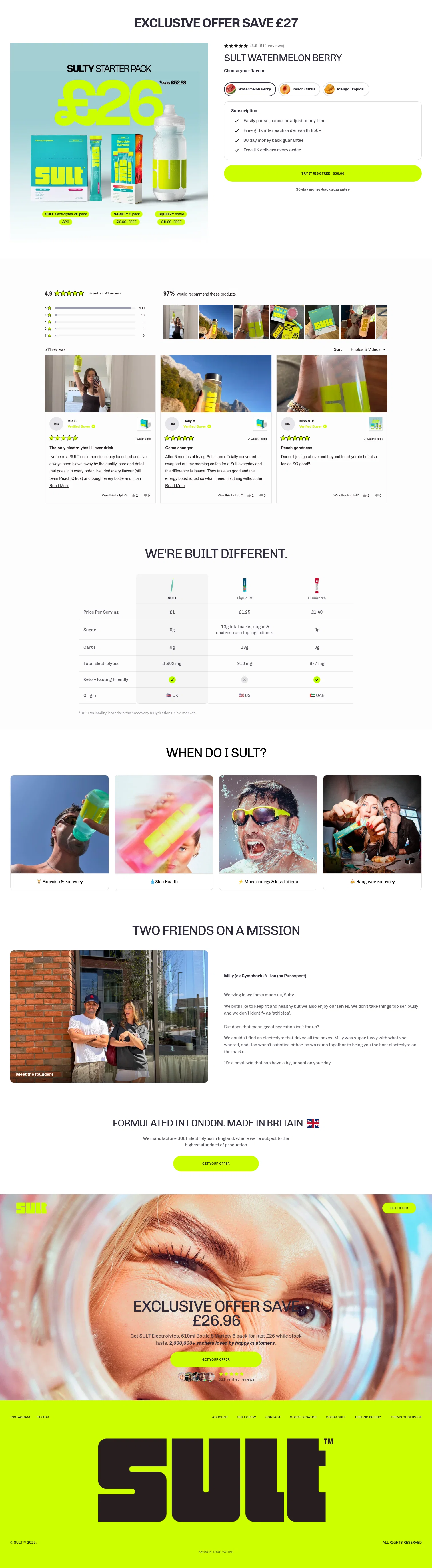 SULT Electrolytes landing page