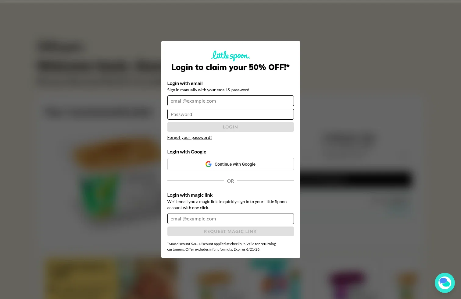 littlespoon.com/reactivation on desktop