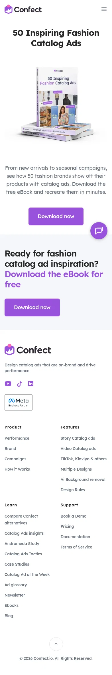 confect.io/learn/50-inspiring-fashion-catalog-ads on mobile