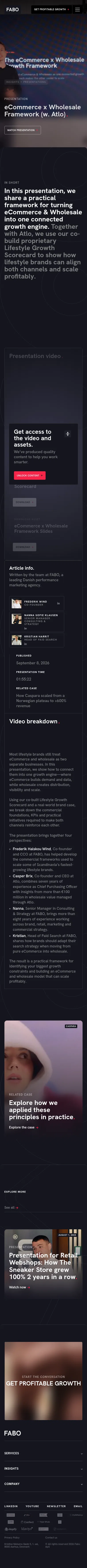fabo.dk/da/presentations/ecommerce-x-wholesale-framework on mobile, full screenshot