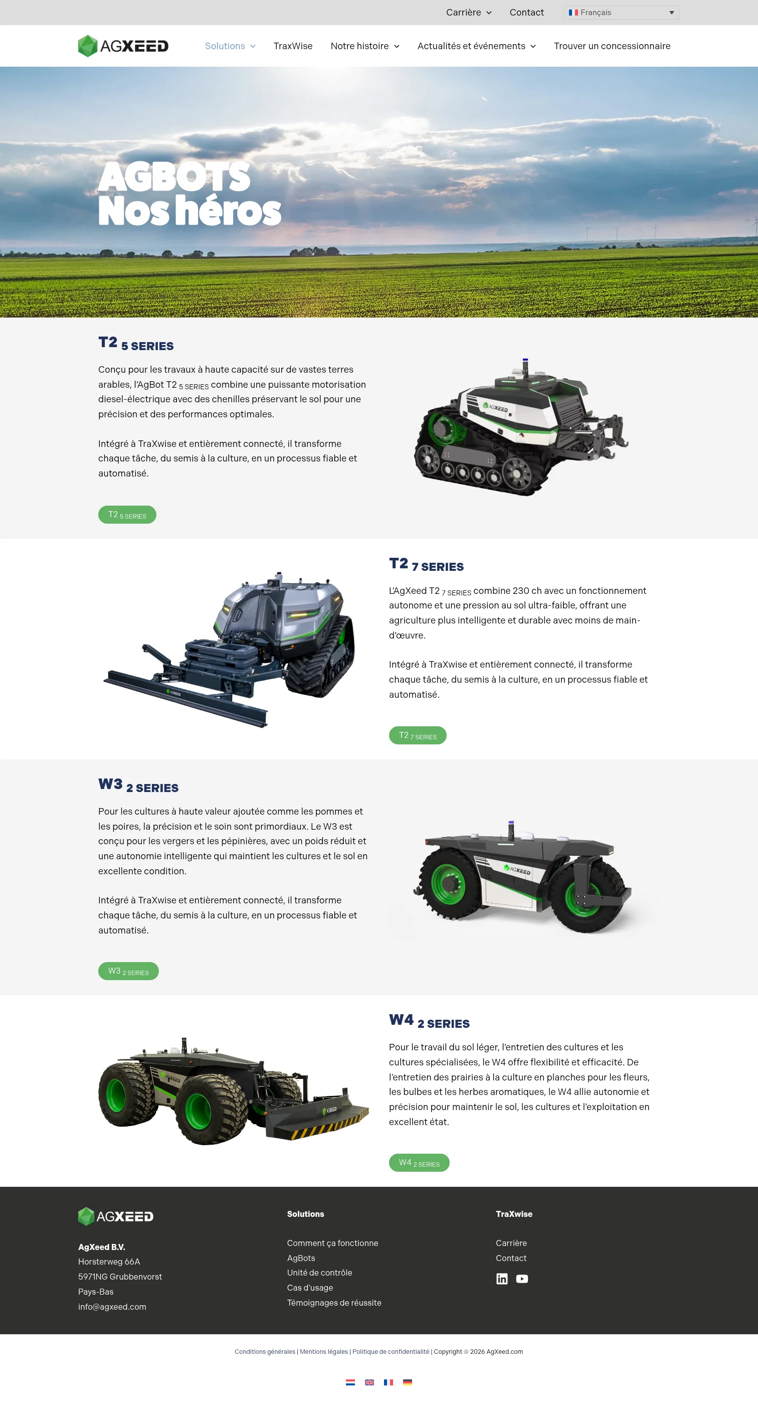 AgXeed landing page