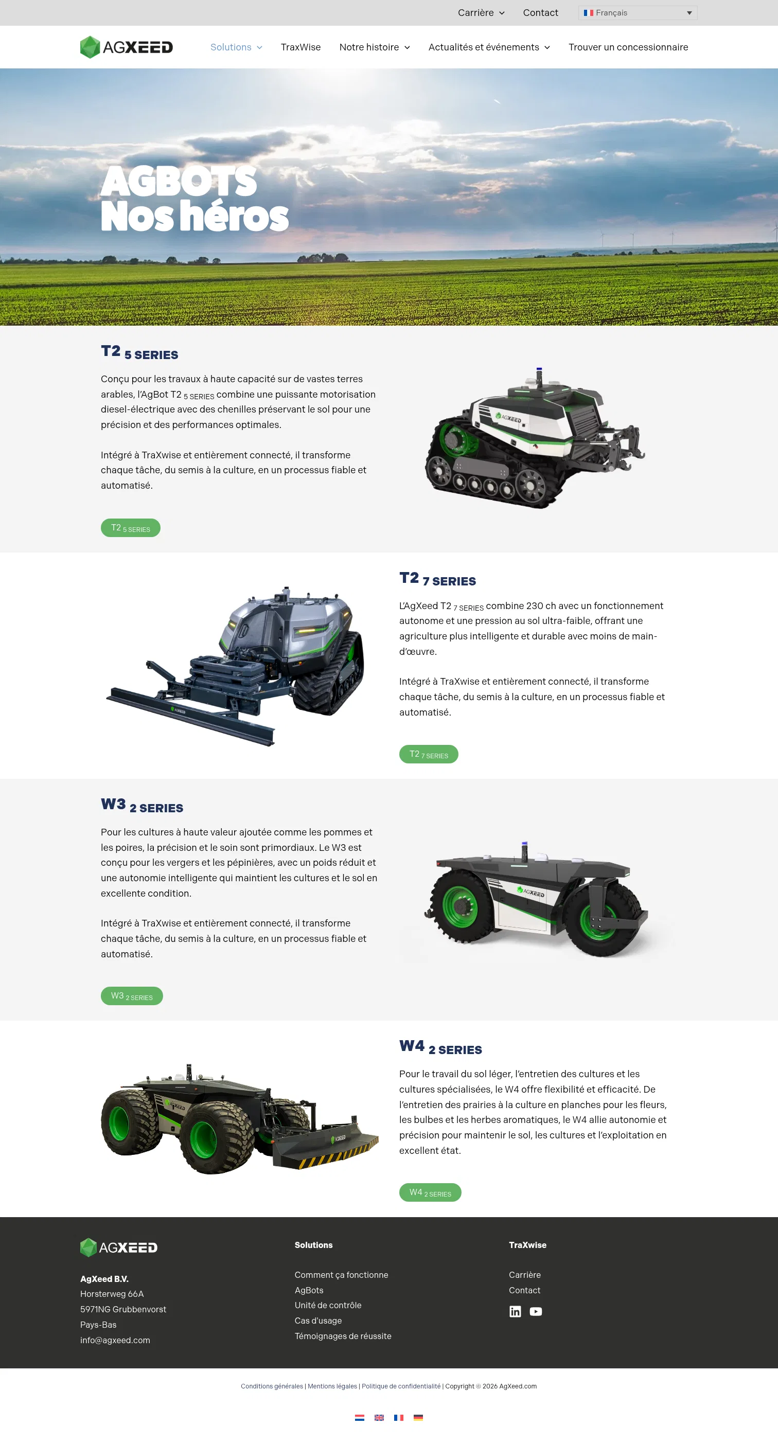 agxeed.com/fr/solutions/agbots on desktop, full screenshot