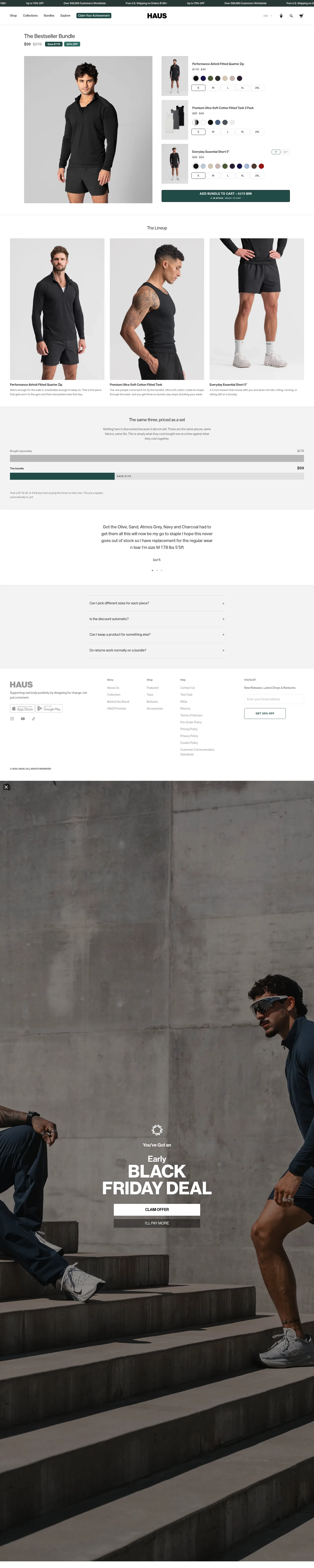 gohaus.com/pages/best-sellers-bundle on desktop, full screenshot