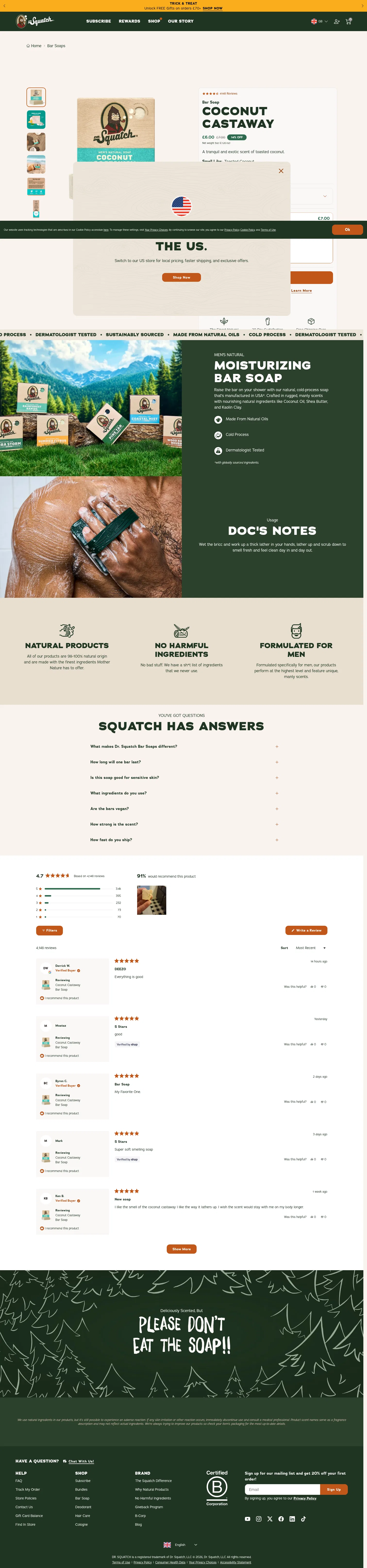 intl.drsquatch.com/products/coconut-castaway on desktop, full screenshot