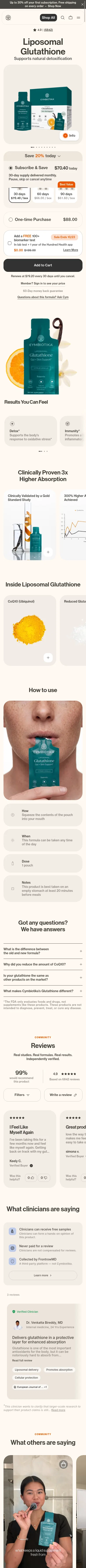 cymbiotika.com/products/glutathione on mobile