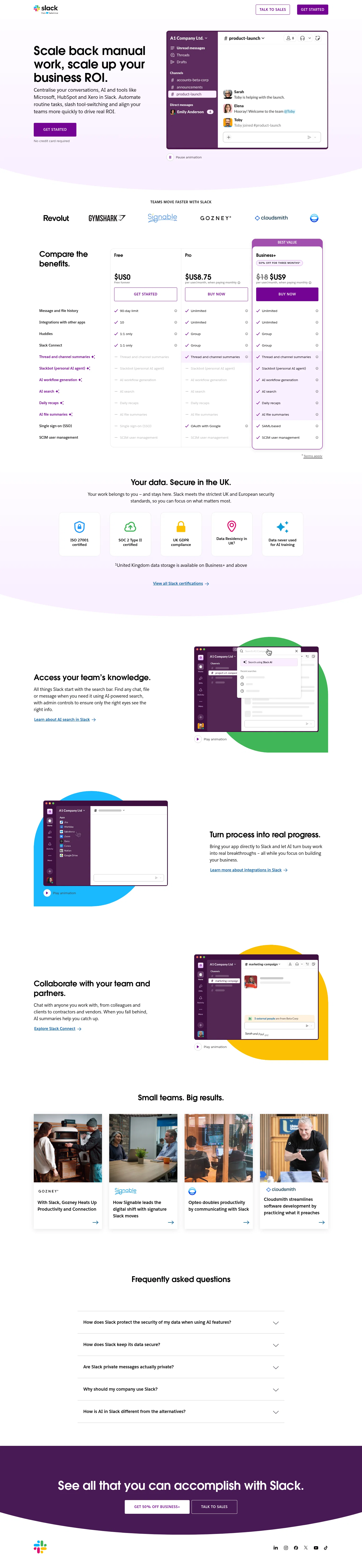 slack.com/intl/en-gb/lp/small-business on desktop