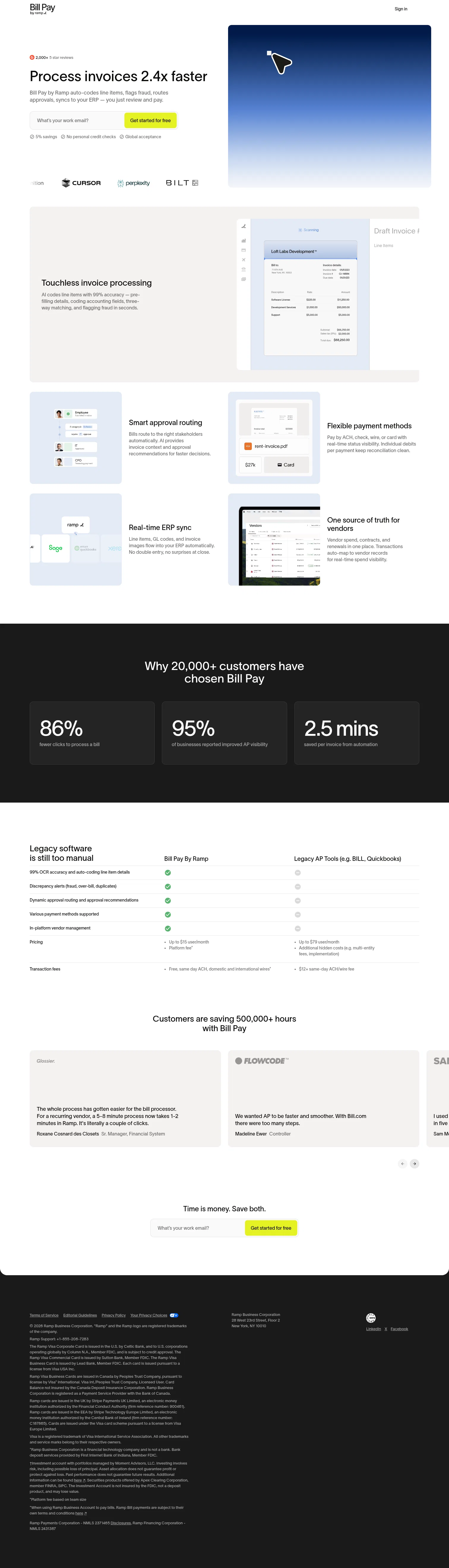 billpay.com on desktop, full screenshot
