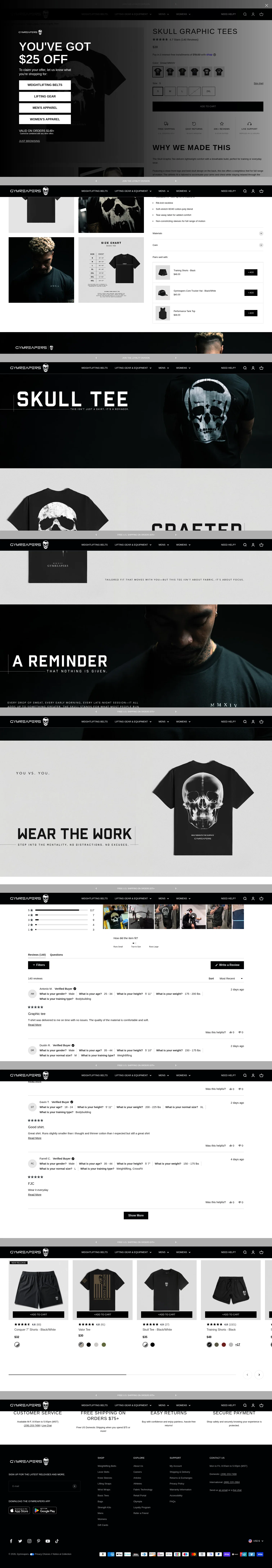 gymreapers.com/products/skull-graphic-tees on desktop