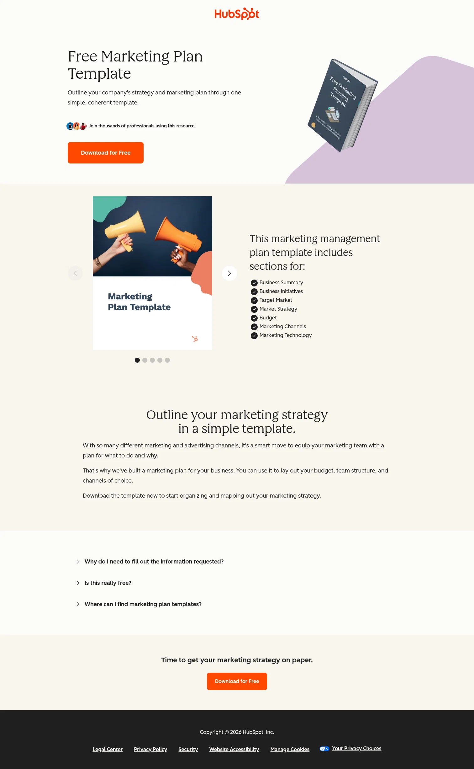 offers.hubspot.com/marketing-plan-template on desktop