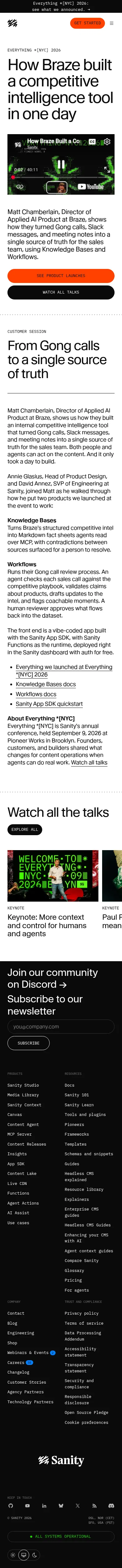 sanity.io/everything-2026-braze on mobile, full screenshot