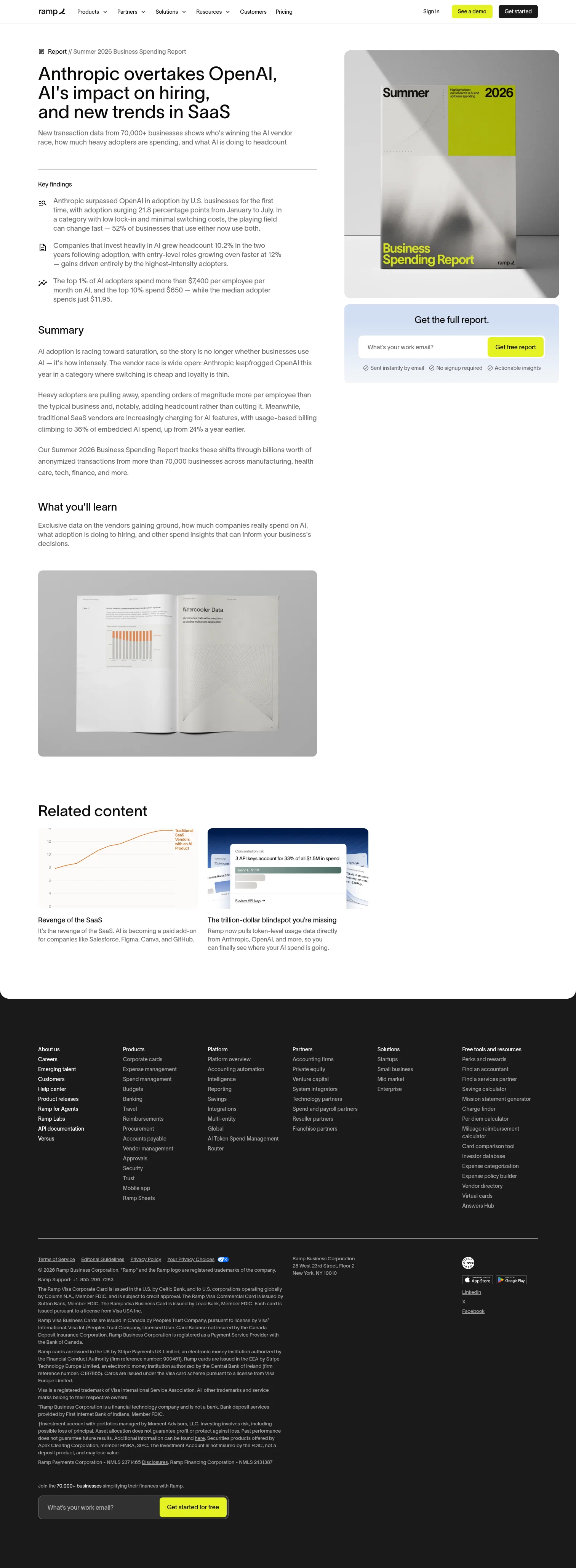 Ramp landing page