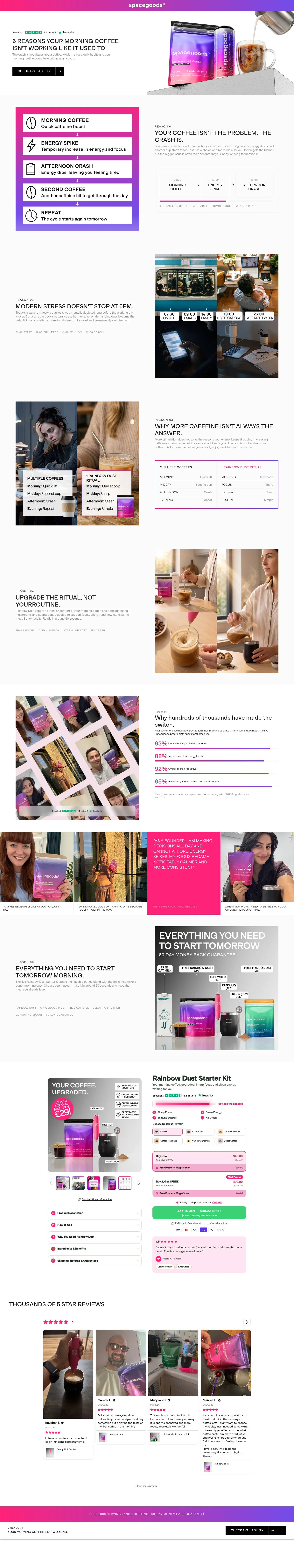 Spacegoods landing page