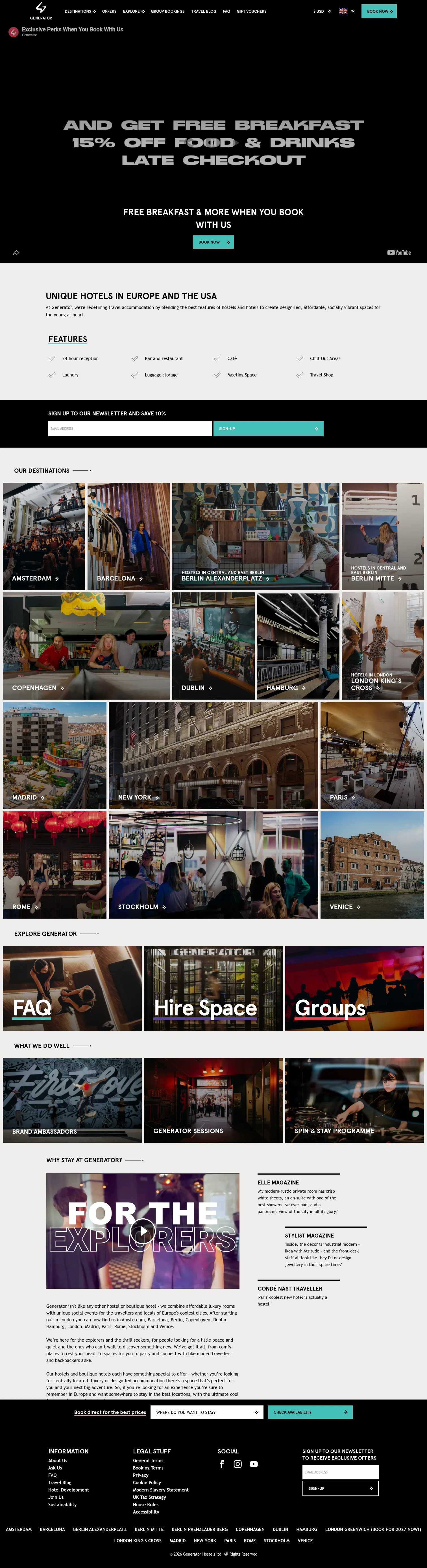 staygenerator.com on desktop, full screenshot
