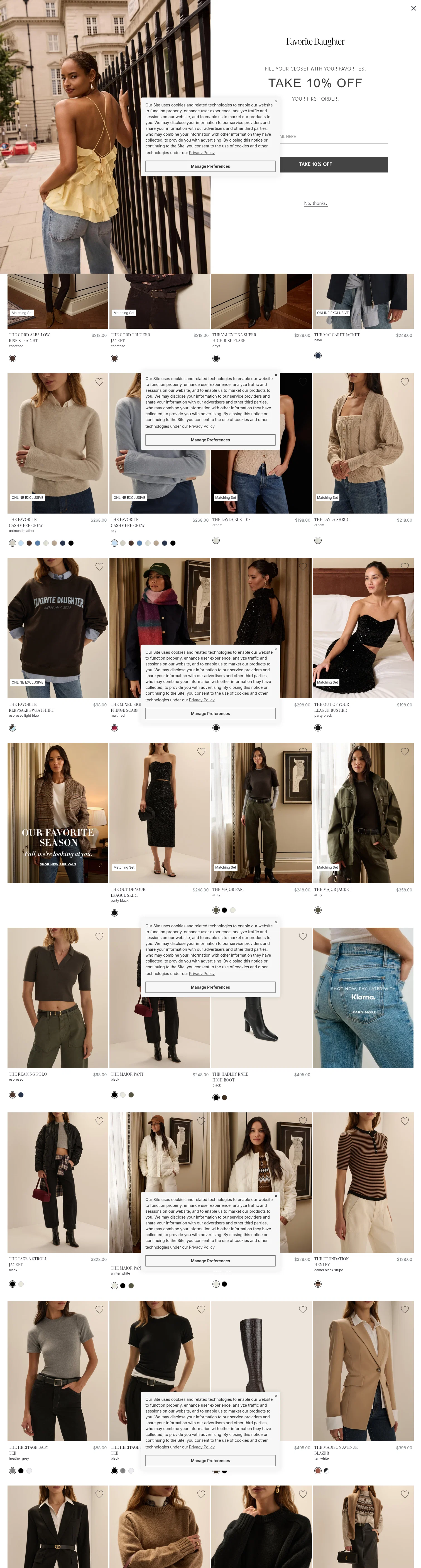 Favorite Daughter landing page