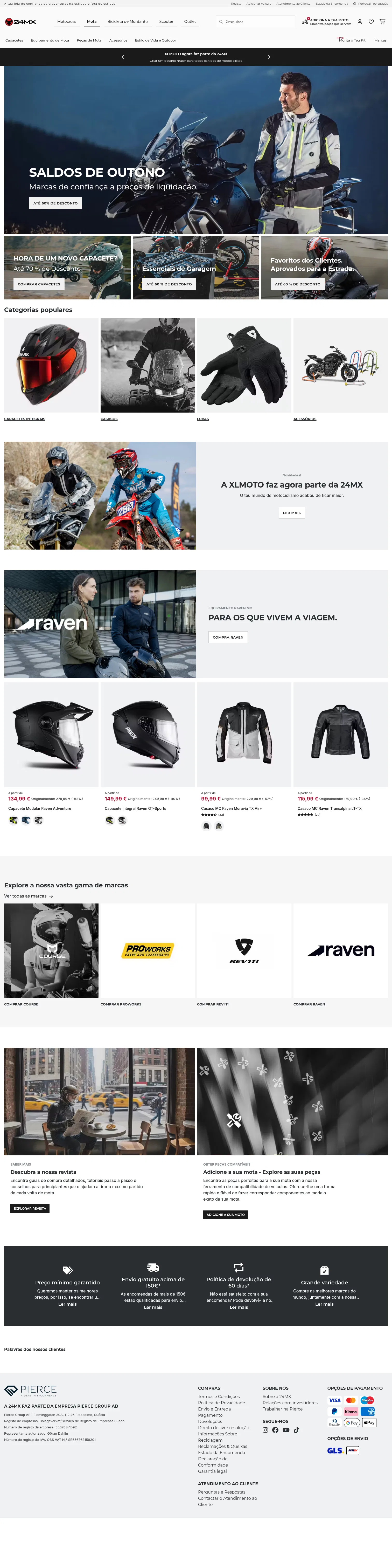 24mx.com/pt-pt/motorcycle on desktop, full screenshot