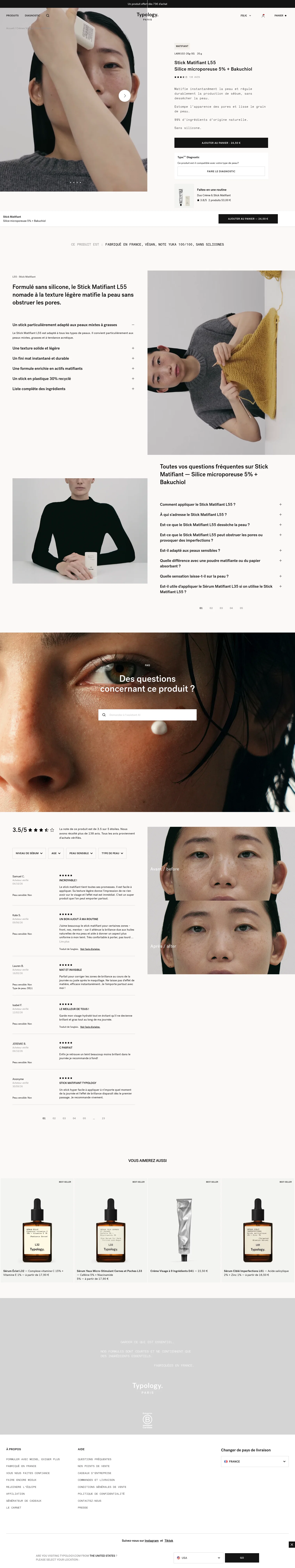 typology.com/products/stick-matifiant-silice-microporeuse-bakuchiol on desktop
