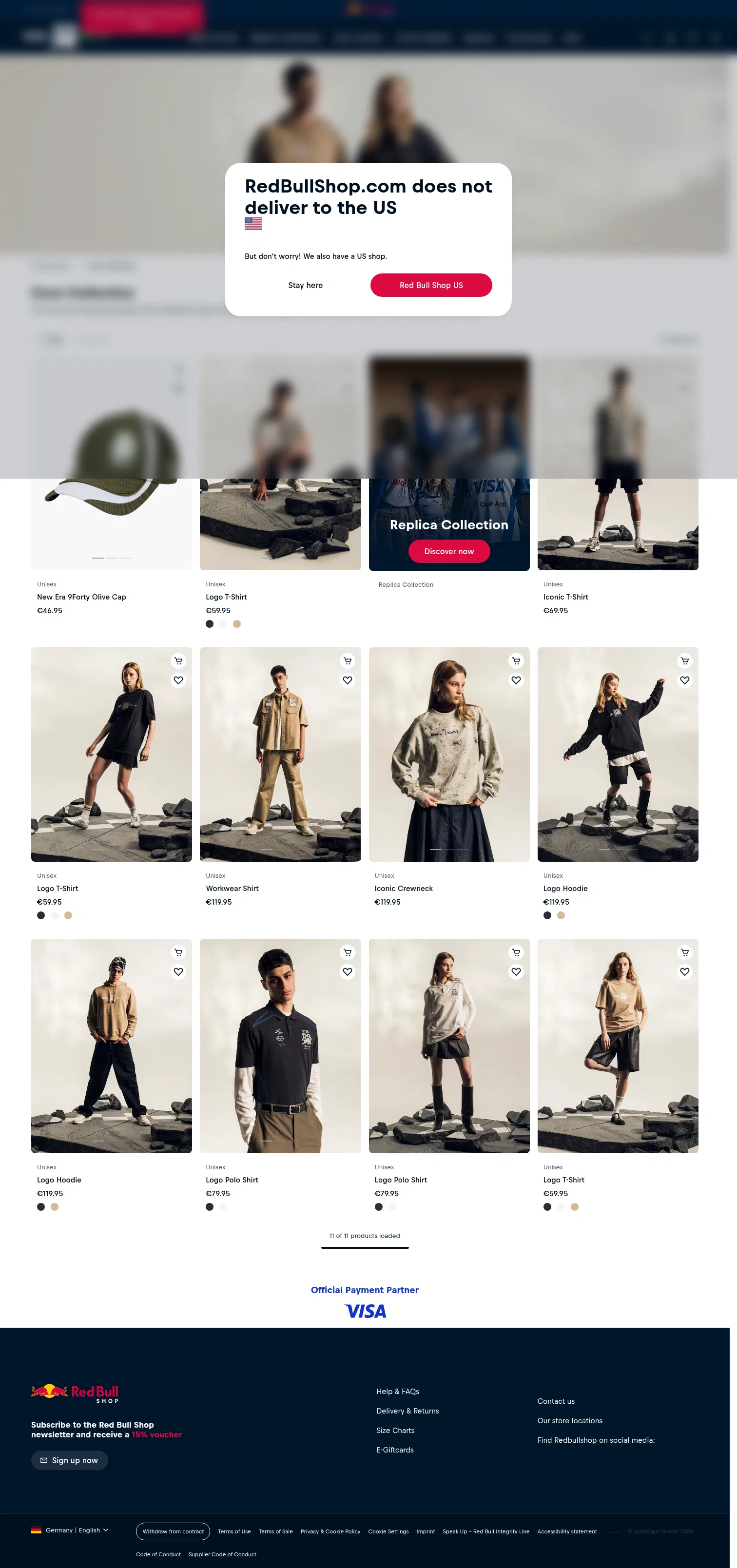 redbullshop.com/en-int/c/rab-monobrand-collection on desktop, full screenshot
