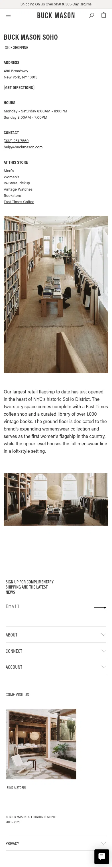 buckmason.com/pages/buck-mason-soho on mobile