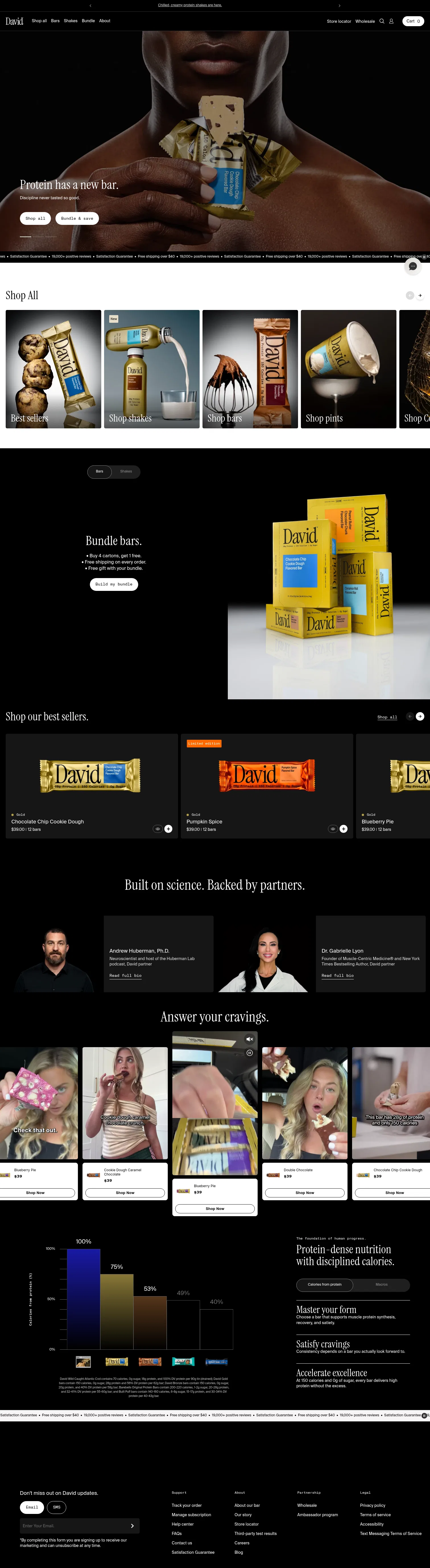 davidprotein.com on desktop, full screenshot