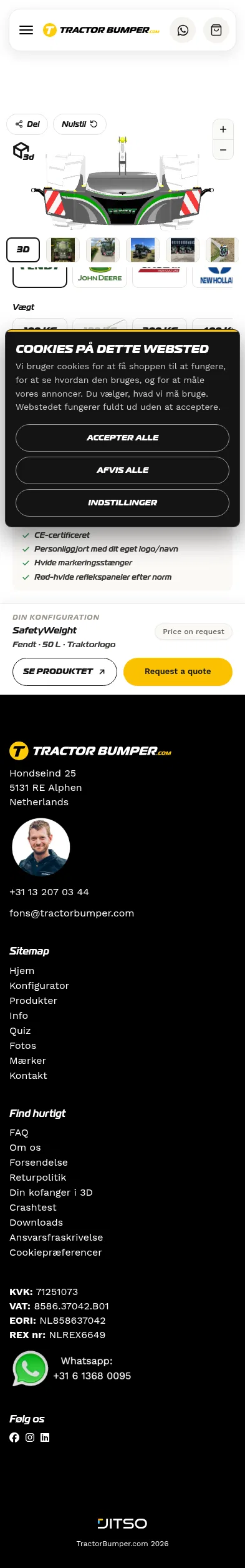 tractorbumper.com/da/valgguide on mobile, full screenshot