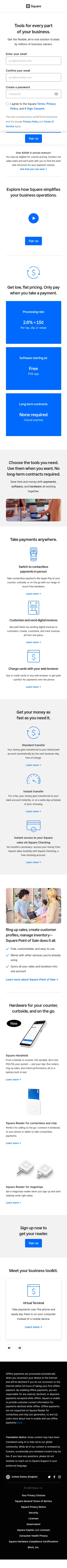 squareup.com/us/en/campaigns/cross-product-center on mobile, full screenshot