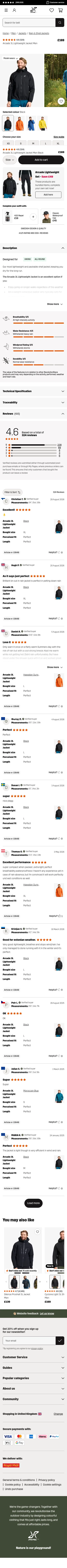 revolutionrace.co.uk/men/jackets/shell-jackets/arcade-3l-lightweight-jacket-men on mobile