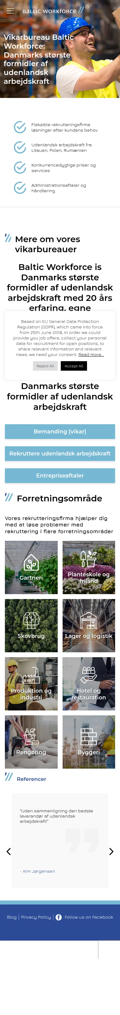 balticworkforce.dk on mobile