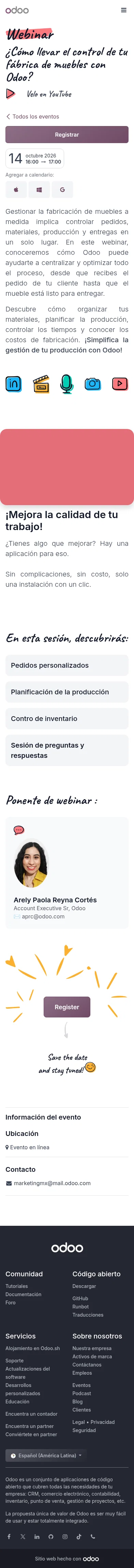 odoo.com/es/event/como-llevar-el-control-de-tu-fabrica-de-muebles-con-odoo-12641/register on mobile