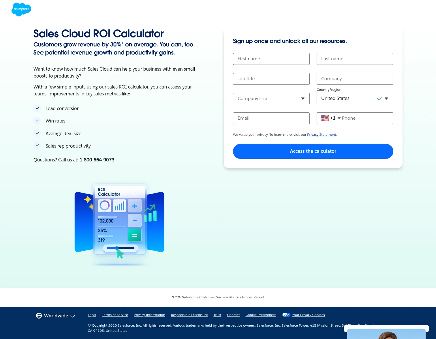 salesforce.com/sales/resources/sales-roi-calculator on desktop