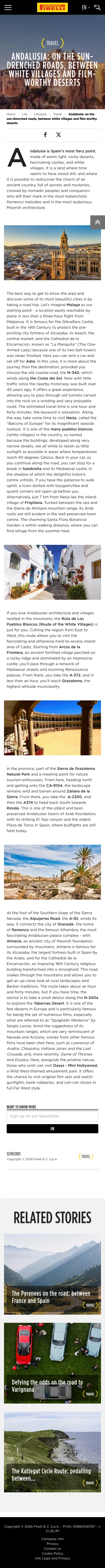 pirelli.com/global/en-ww/life/lifestyle/travel/andalusia-on-the-road-177036 on mobile, full screenshot
