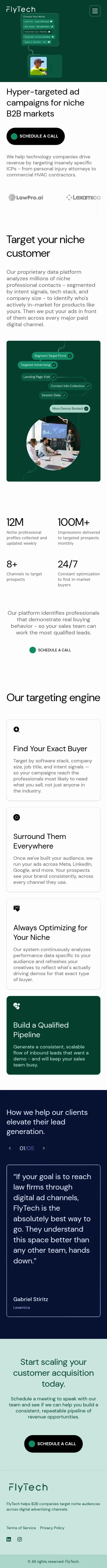 flytech.ai on mobile, full screenshot
