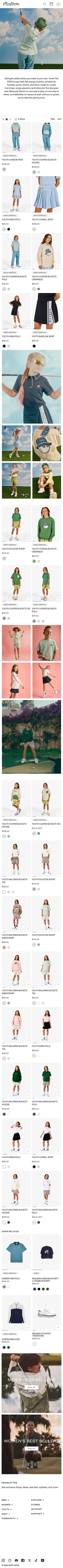 malbon.com/collections/all-youth on mobile, full screenshot