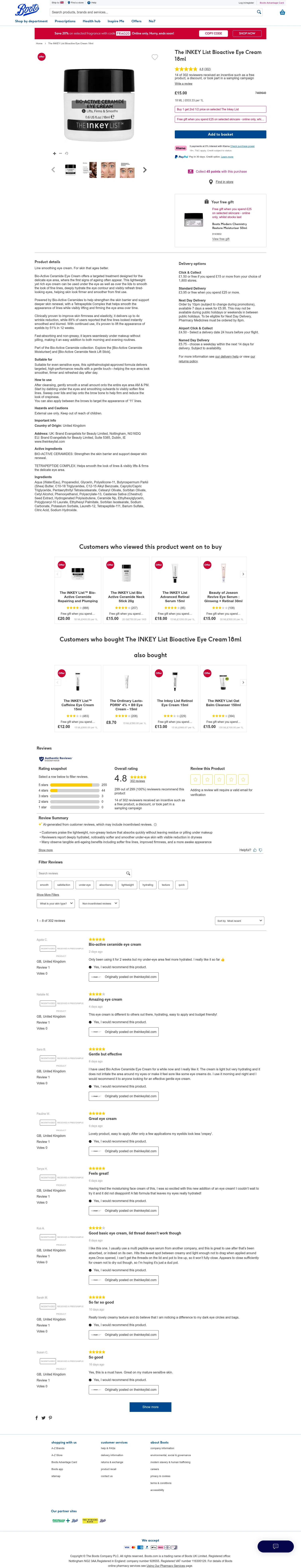 The INKEY List landing page